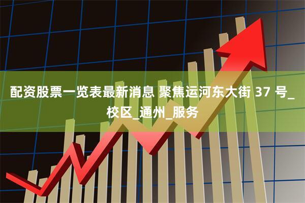 配资股票一览表最新消息 聚焦运河东大街 37 号_校区_通州_服务